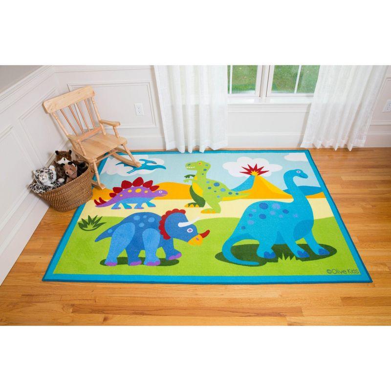 Olive Kids Dinosaur Land Rug