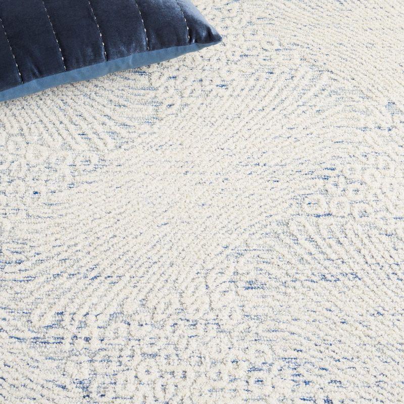 Ebony EBN105 Hand Tufted Indoor Area Rug - Blue/Ivory - 4'x6' - Safavieh