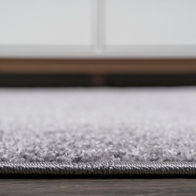 3'x5'Oval  Haze Solid Low-Pile, Gray - JONATHAN Y