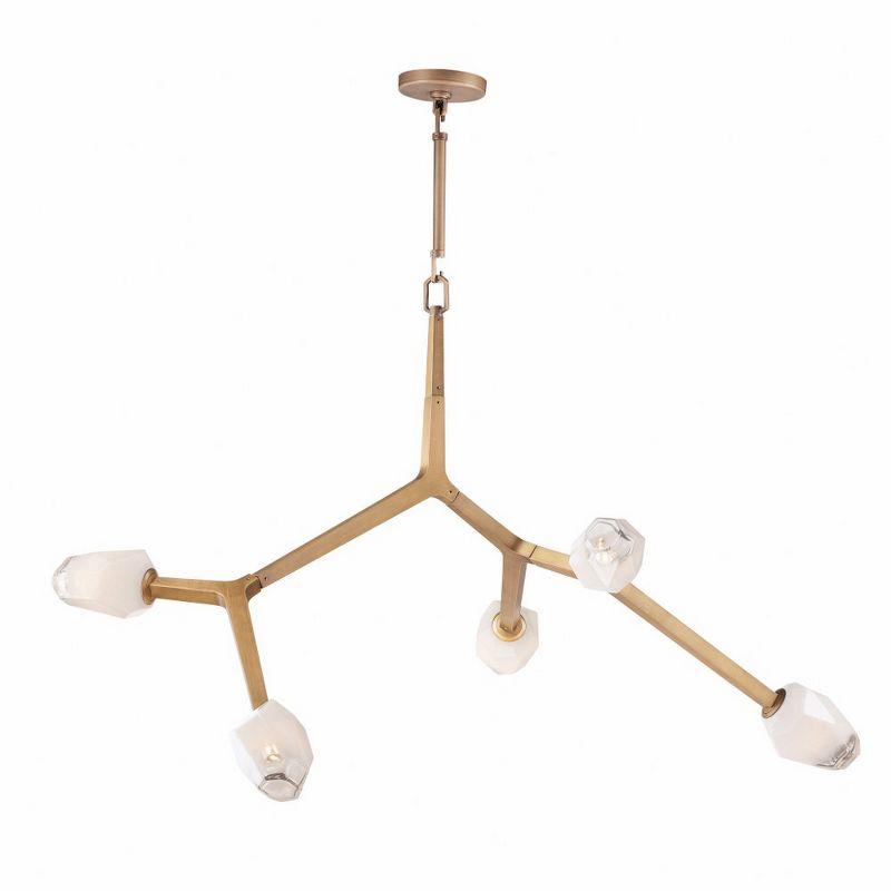 ET2 Lighting Blossom 5 - Light Pendant in  Natural Aged Brass