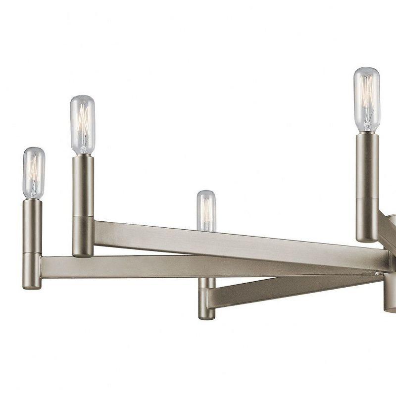 Erzo 9.25" 8 Light Chandelier in Natural Brass