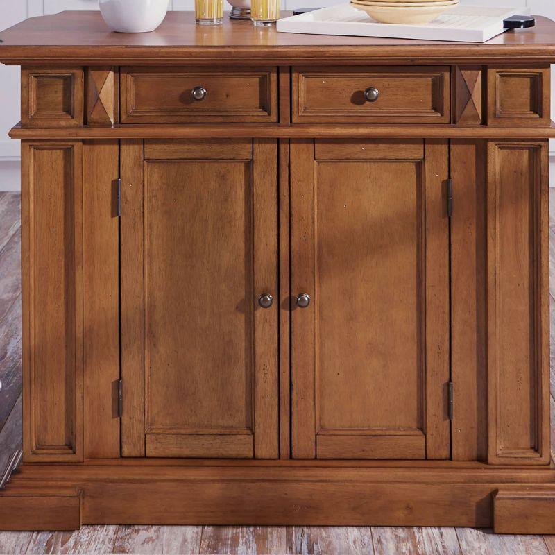 Kitchen Island Wood/Cottage Oak - Home Styles: Storage, Adjustable Shelves, Hardwood Frame