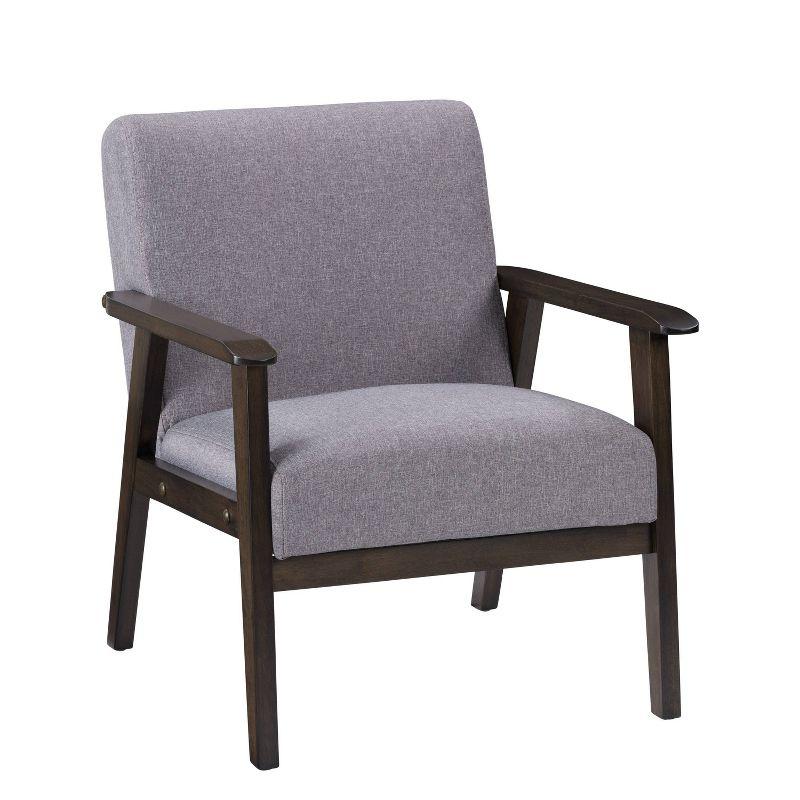 Mid-Century Modern Greyson Light Gray Wood Accent Chair