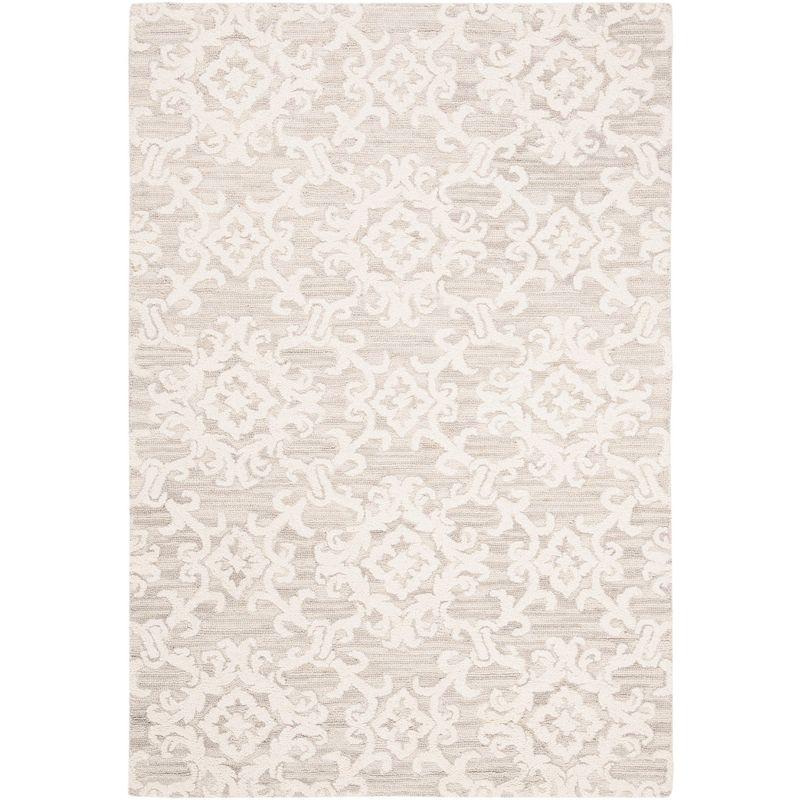Blossom BLM104 Hand Tufted Accent Rug - Grey/Ivory - 2'x3' - Safavieh.