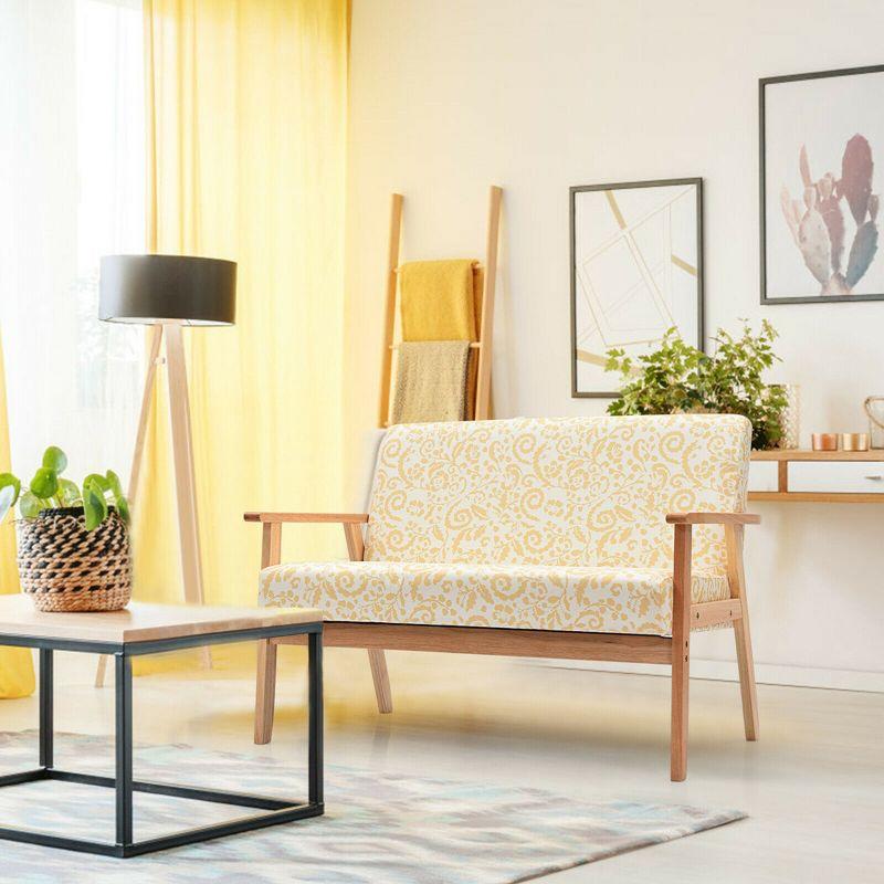 George Oliver Modern Fabric Loveseat Sofa Couch Upholstered 2-Seat Armchair
