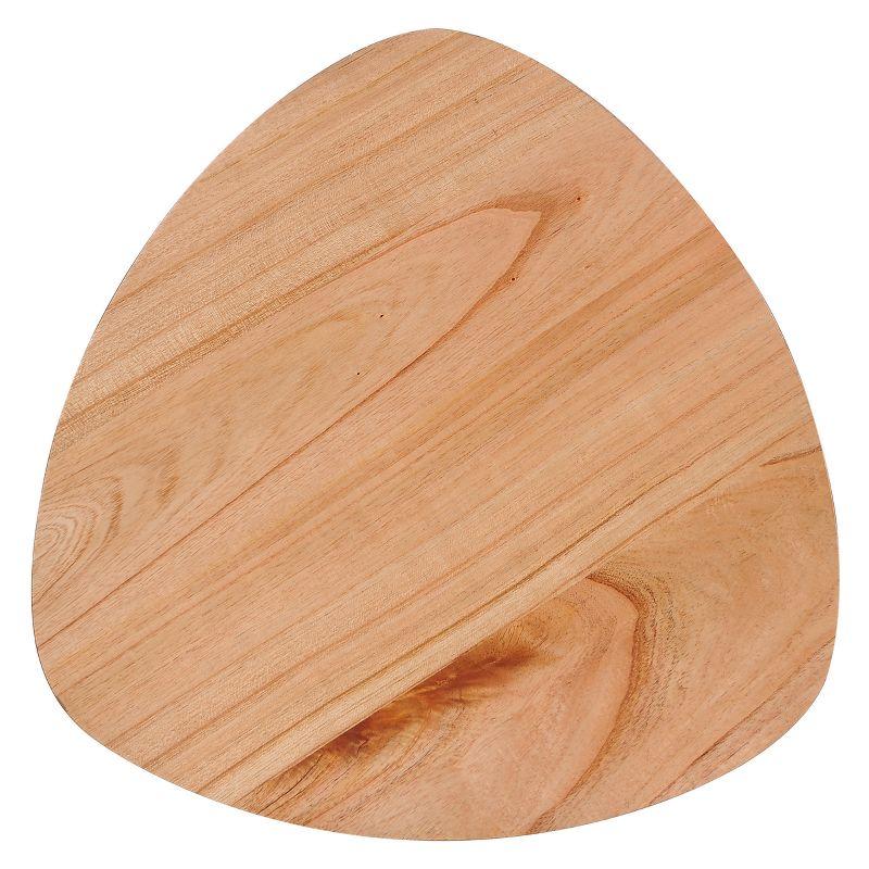 Naja End Table - Wood - Natural - Christopher Knight Home: Mid-Century Modern, Rubberwood, Guitar Pick Shape