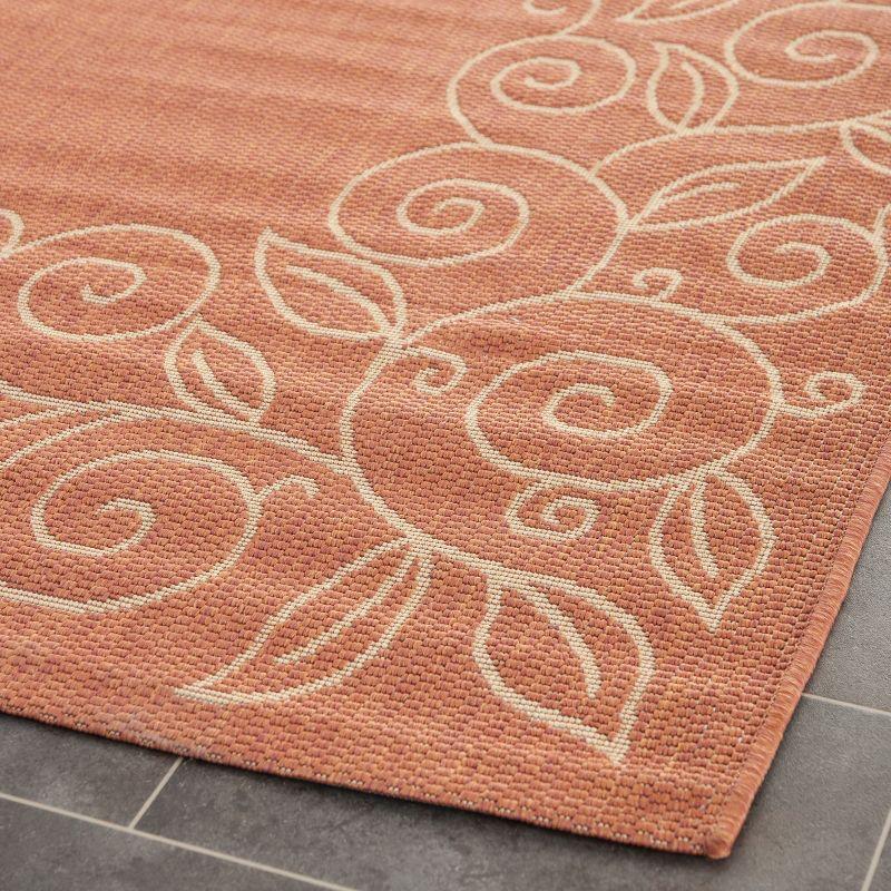 Courtyard CY5139 Power Loomed Indoor and Outdoor Runner Rug - Terracotta/Beige - 2'3"x6'7" - Safavieh