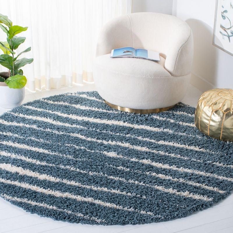 Breakwater Bay Evgeniy Venus Shag 600 Performance Striped Rug