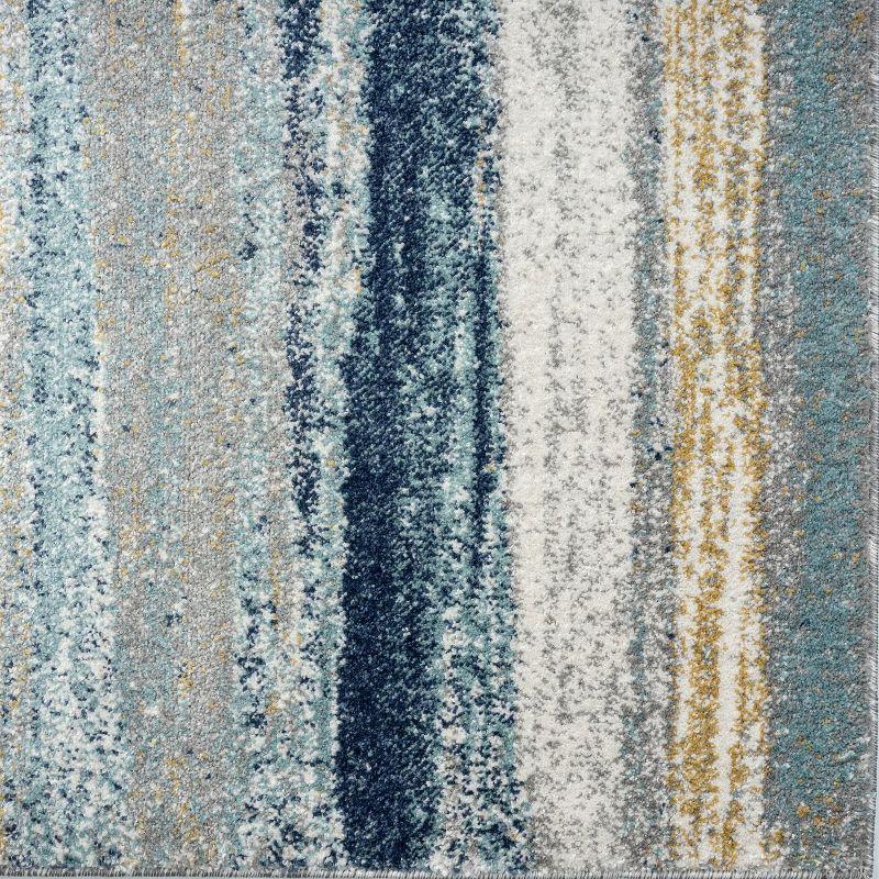 Luxe Weavers Abstract Stripe Yellow 4x5 Area Rug