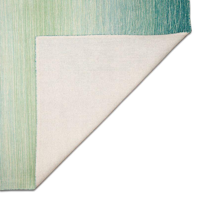 Myhre Ombre Handmade Hand-Loomed Wool Aqua Area Rug