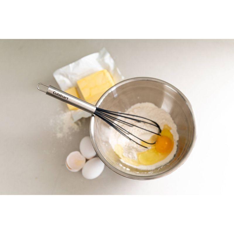 Cuisinart 12" Black Silicone Wrapped Whisk: Stainless Steel, Dishwasher-Safe, Kitchen Hand Tool, Balloon Whisk