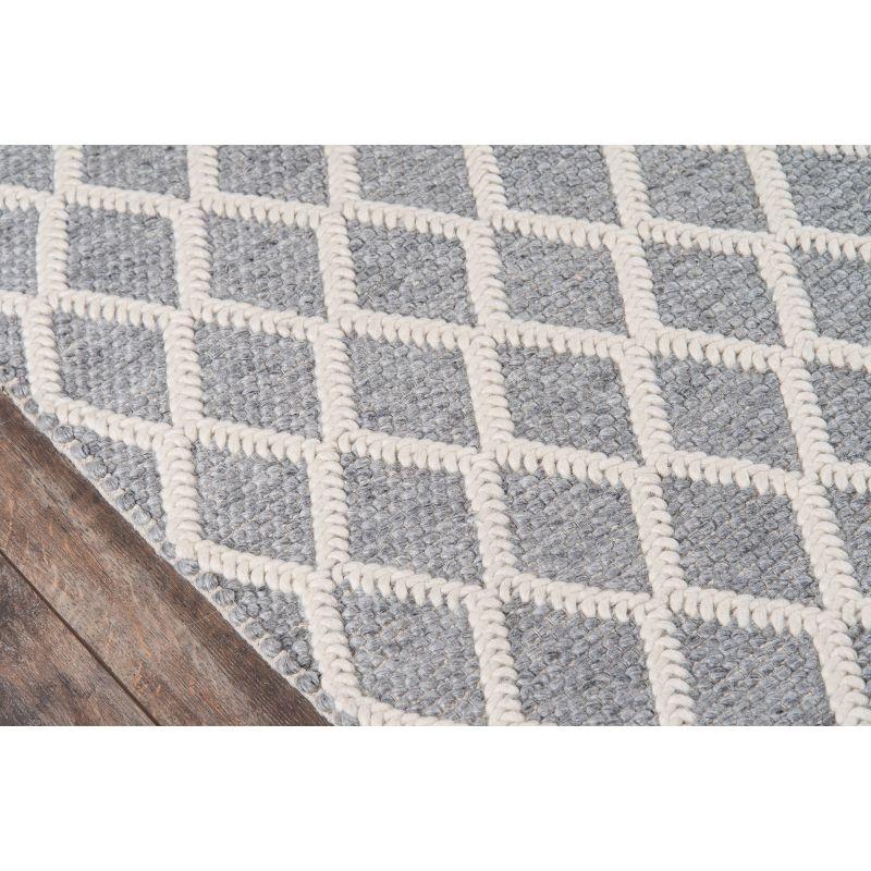 2'x3' Andes Romilly Accent Rug Gray - Momeni: Geometric Wool & Viscose, Medium Pile, Handmade, Modern Decor