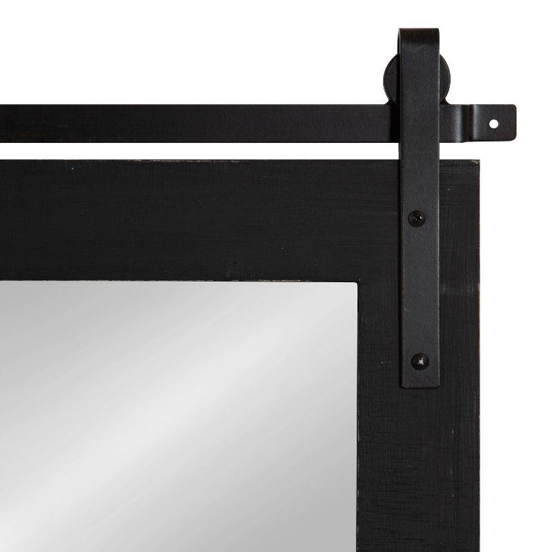 Kate & Laurel All Things Decor 26" x 39" Cates Rustic Wall Mirror Black: Modern Rectangle, No Assembly Required