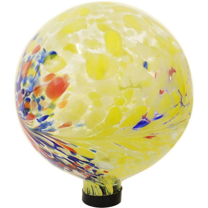 Sunnydaze Indoor/Outdoor Artistic Gazing Globe Glass Garden Ball for Lawn, Patio or Indoors - 10" Diameter