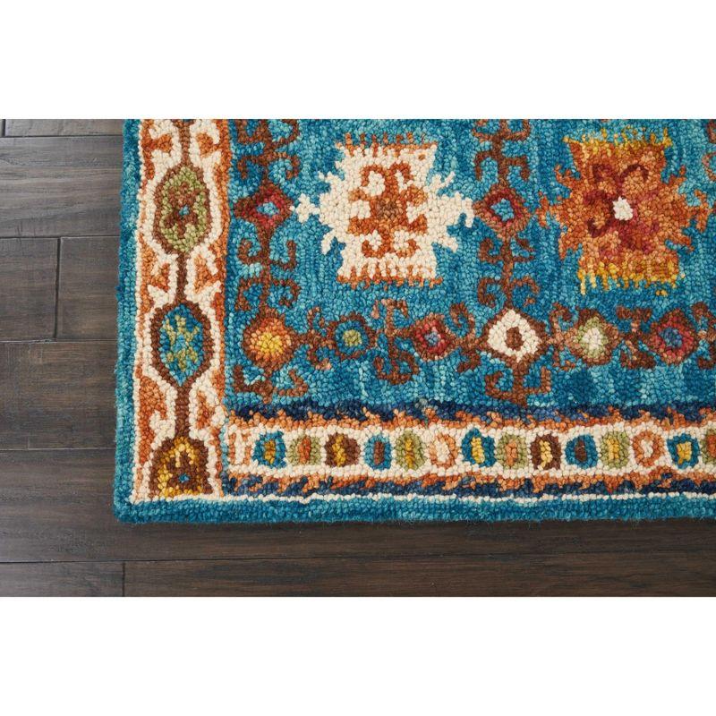 Nourison Vivid Teal Area Rug VIV09 2'3"X7'6"