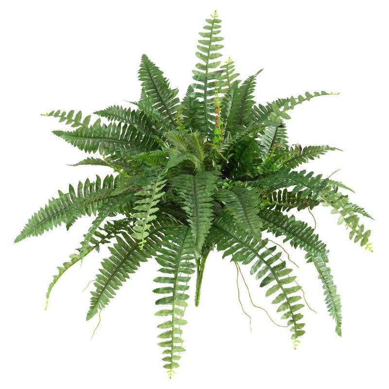 Boston Fern 2pk (40") - Nearly Natural: Artificial Hanging Silk Plant, Indoor Faux Greenery Decor