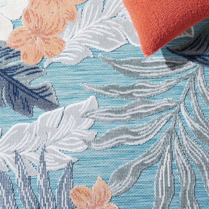 Cabana CBN456 Loomed Indoor/Outdoor Area Rug - Blue/Grey - 5'1"x7'6" - Safavieh