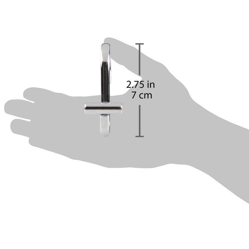 iDESIGN Metal T Bar Shower Curtain Hooks Rust Resistant Rings Set of 12 Satin