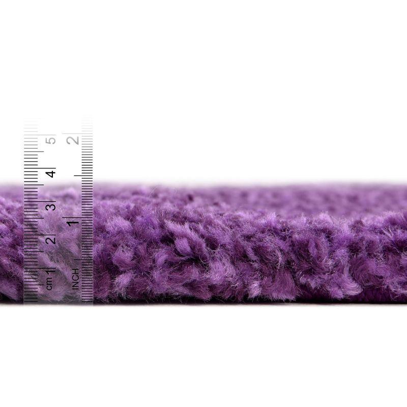 Plush Violet Shag 5' x 7' Rectangular Easy-Care Area Rug