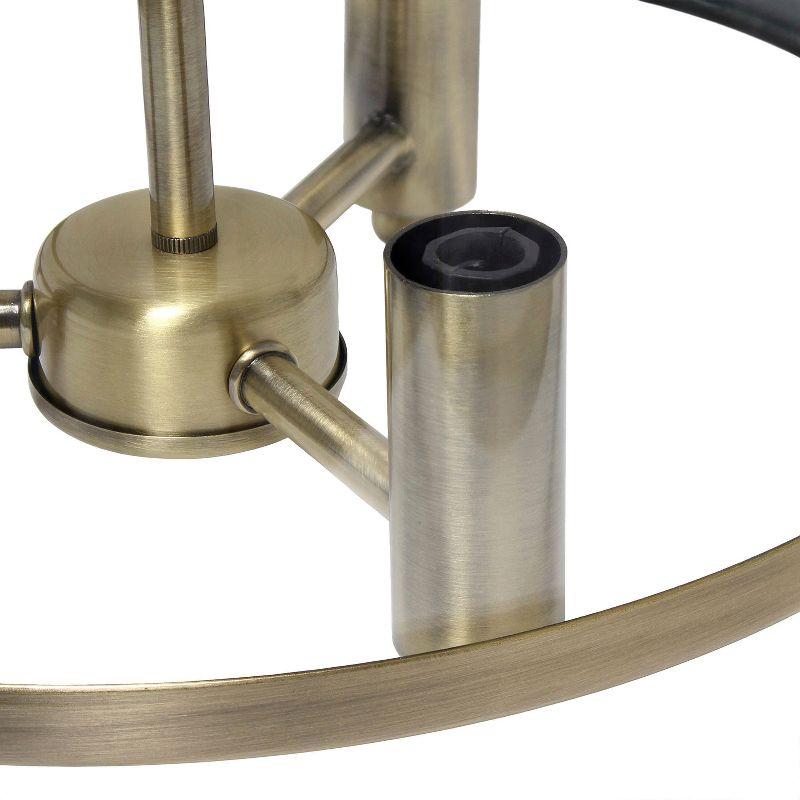 3-Light 13" Industrial Farmhouse Glass/Metallic Accented Semi-flushmount Ceiling Light Brass - Lalia Home: UL Listed, Metal Body, E12 Base
