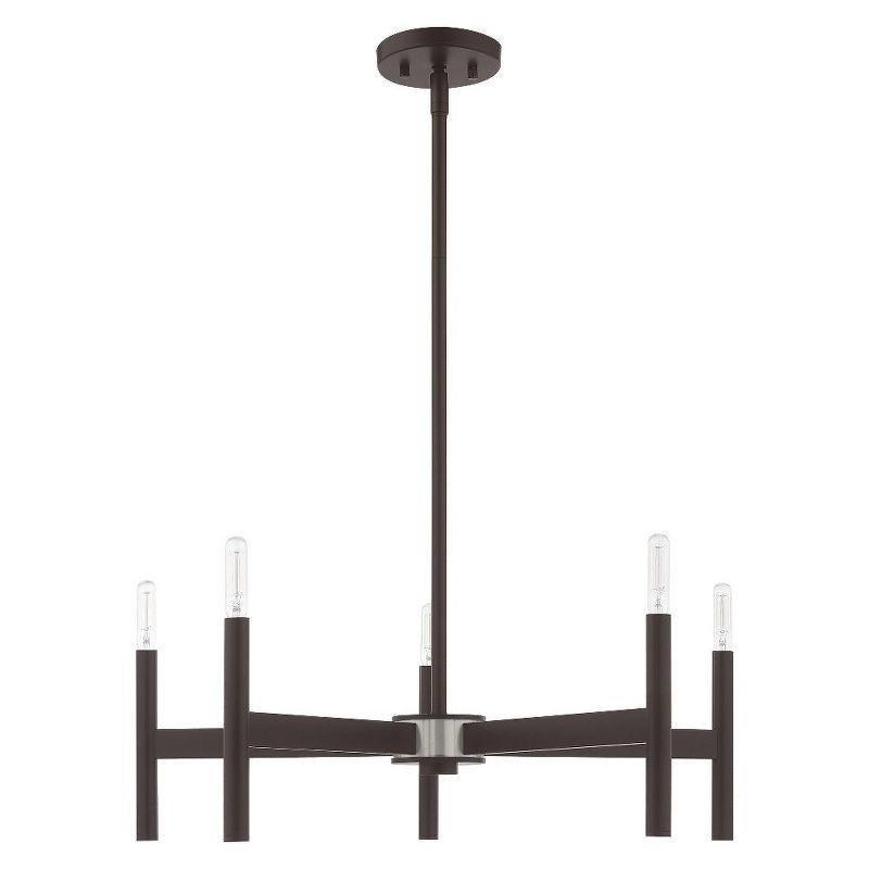 Livex Lighting Copenhagen 5 - Light Chandelier in  Bronze