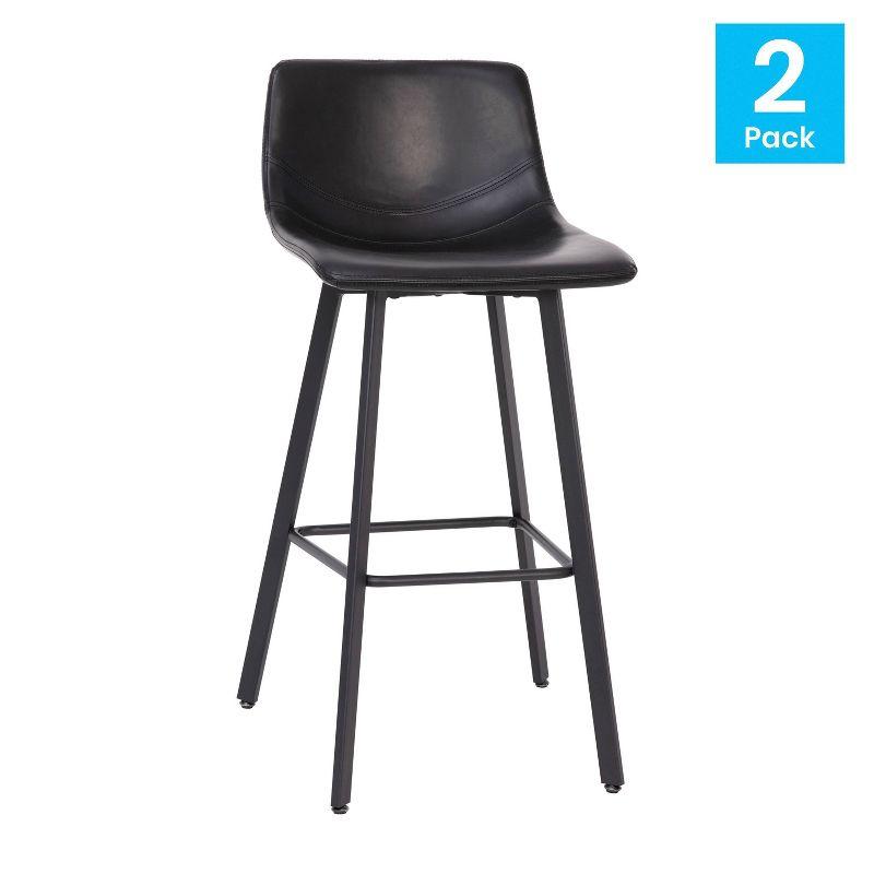 Taylor & Logan Brandy Upholstered Counter Stool with Metal Frame (Set of 2)