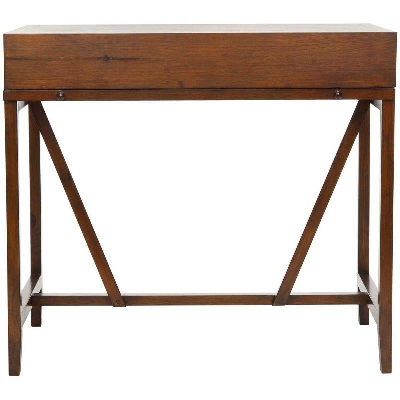 Wyatt Writing Desk - Dark Teak - Safavieh