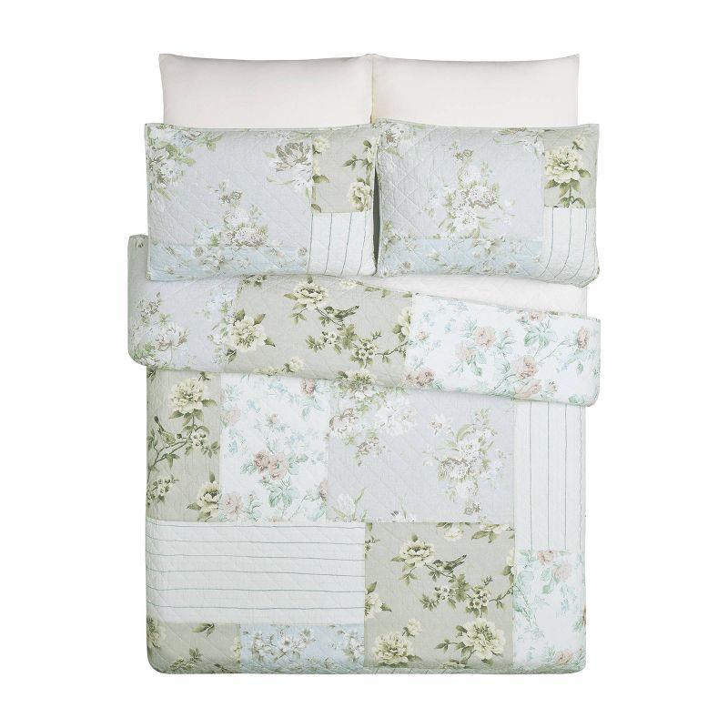 Modern Heirloom Claire Patchwork Printed Quilt Set
