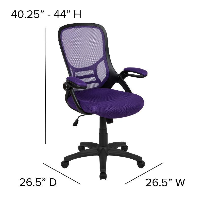 Flash Furniture High Back Mesh Ergonomic Swivel Office Chair with Flip-up Arms