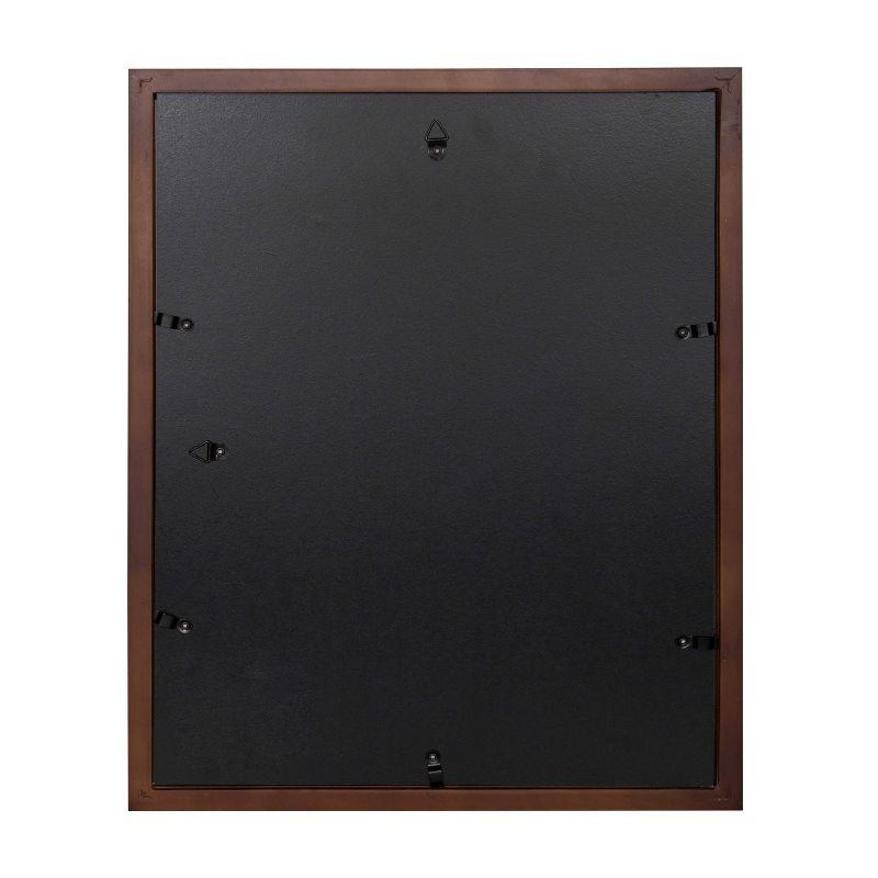 DesignOvation Gallery Rectangle Wood Wall Frame, 11x14 matted to 8x10, Walnut Brown