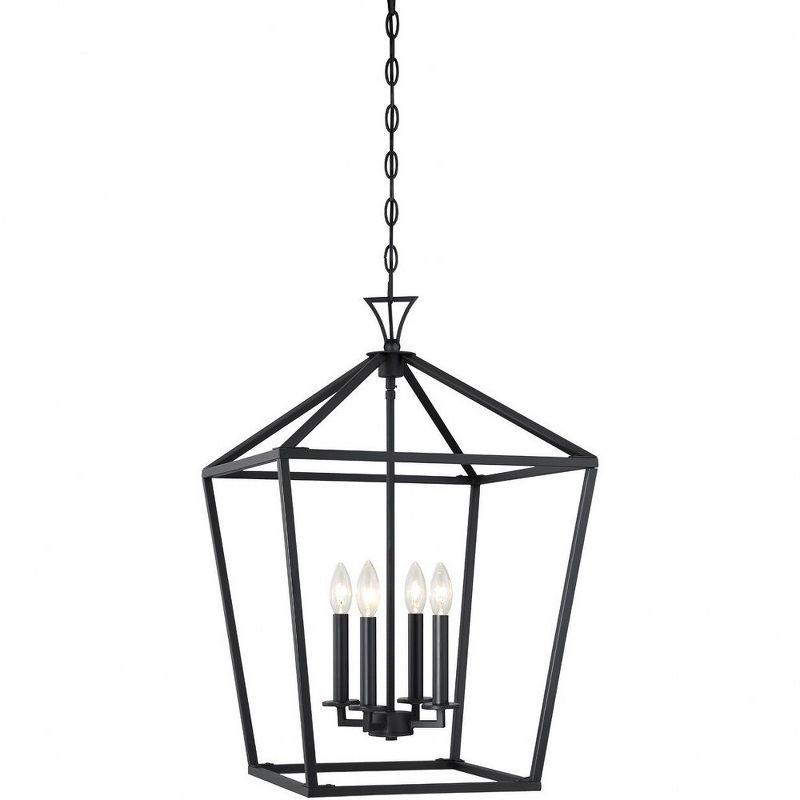 Townsend Matte Black 4-Light Open Lantern Pendant