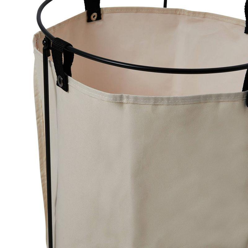 Household Essentials Metal Wire Frame Laundry Hamper with Removable Canvas Bag