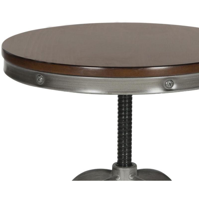 Wildomar Swivel Stool - FOX6226 - Burnt Oak/Iron - Safavieh Couture