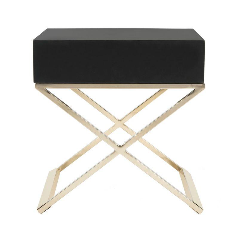 Zarina Modern Cross Leg End Table - Black - Safavieh.