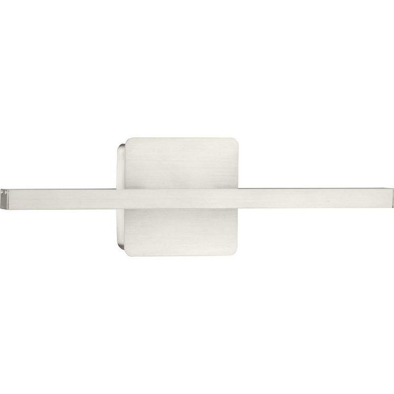 Progress Lighting Phase 5 1-Light Linear Vanity Light, Brushed Nickel, Acrylic Lens