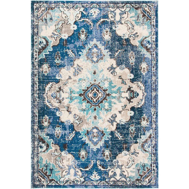 Madison MAD484 Power Loomed Indoor Area Rug - Navy/Ivory - 9'x12' - Safavieh