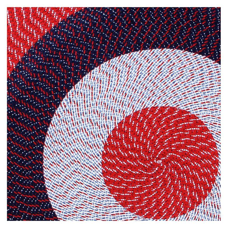 96" x 96" Country Stripe Collection Americana Stripe Reversible Indoor Area Utility Octagonal Rug - Better Trends