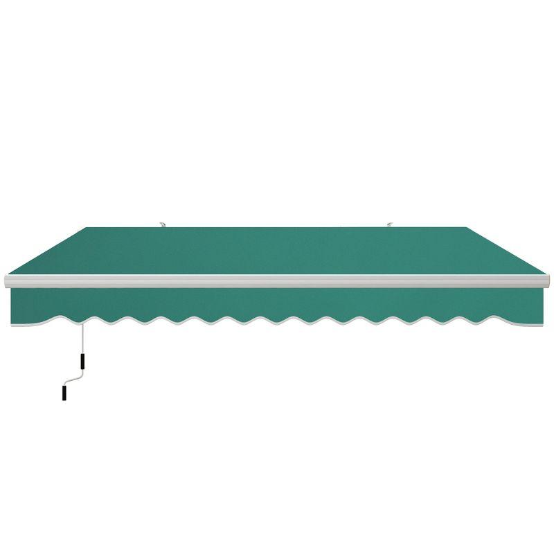 Outsunny 156'' W x 3'' D Retractable Patio Awning