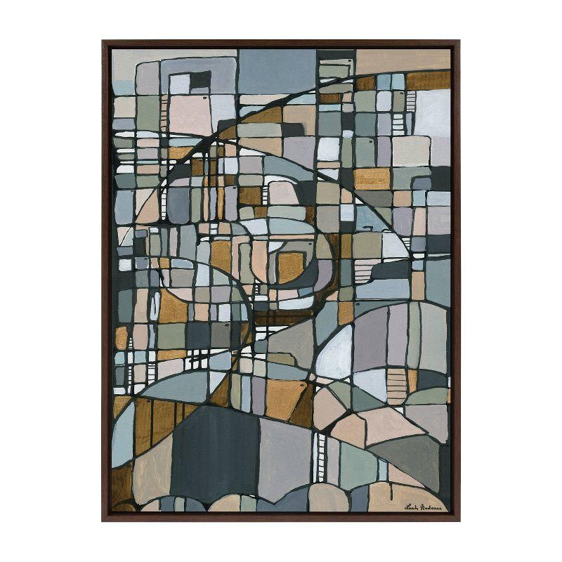28" x 38" Sylvie Deco Nadeau Framed Canvas by Leah Nadeau Brown - Kate & Laurel All Things Decor