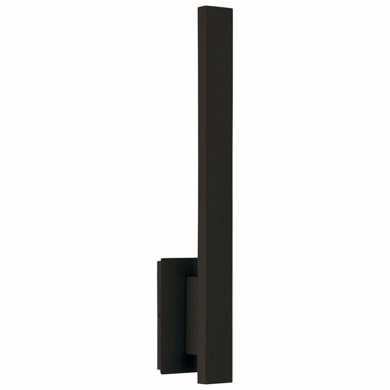 Matte Black Vertical LED Wall Sconce