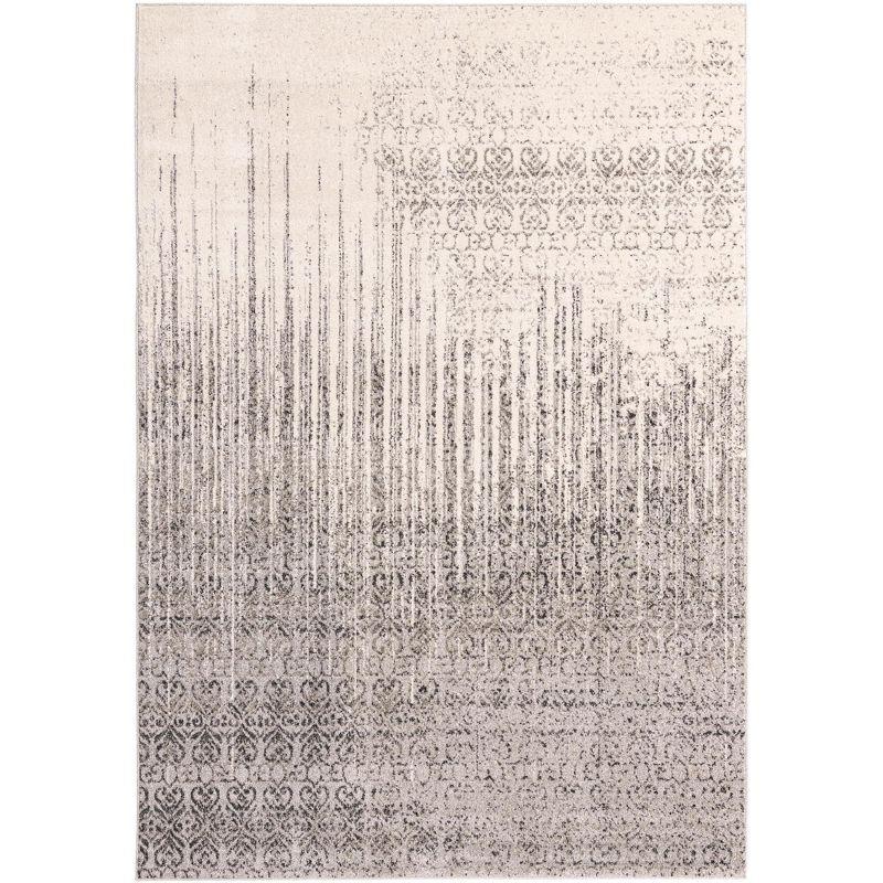 Unique Loom Del Mar Collection Area Rug - Jennifer (7' 1" x 10' Rectangle Gray/Black)