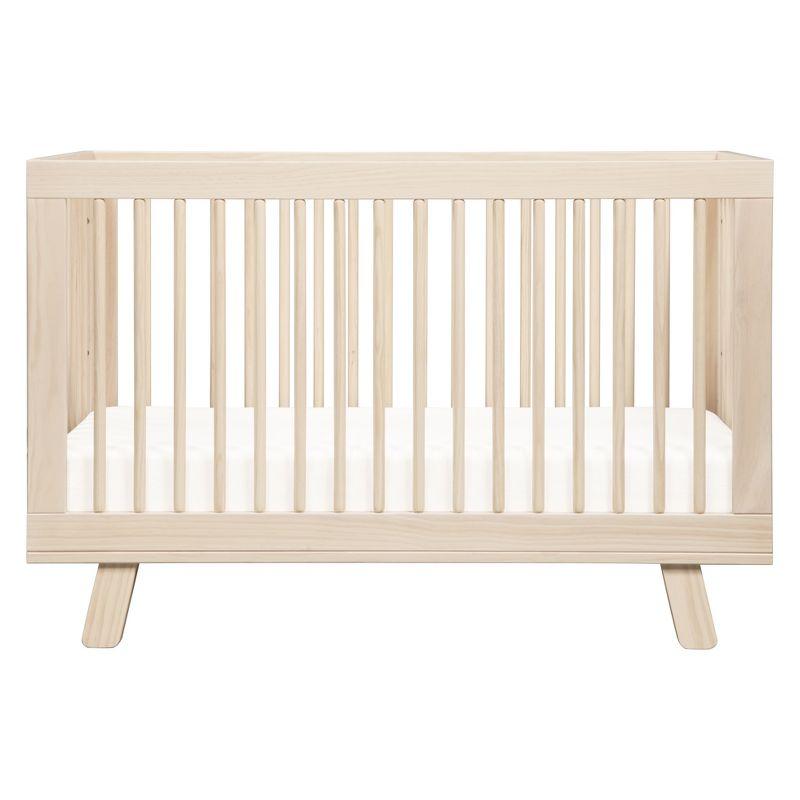 Babyletto Hudson Washed Natural Wood 3-in-1 Convertible Baby Crib with Toddler Bed Conversion Kit