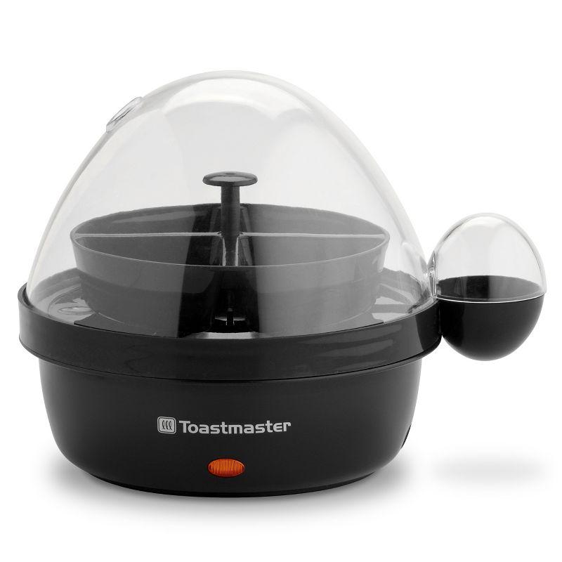 Toastmaster Black Electric Egg Cooker with Auto-Off and Poaching Tray