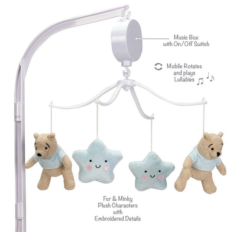 Bedtime Originals Starlight Pooh Musical Baby Crib Mobile - Blue, Animals