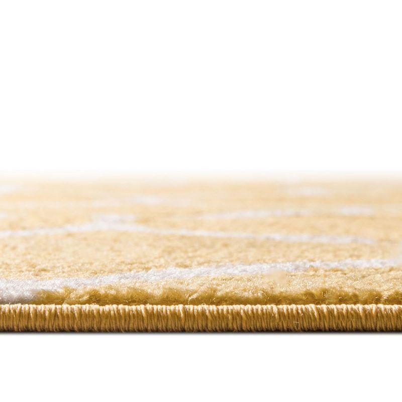 Unique Loom 9' 0 x 12' 0 Trellis Frieze Rounded Yellow Area Rug