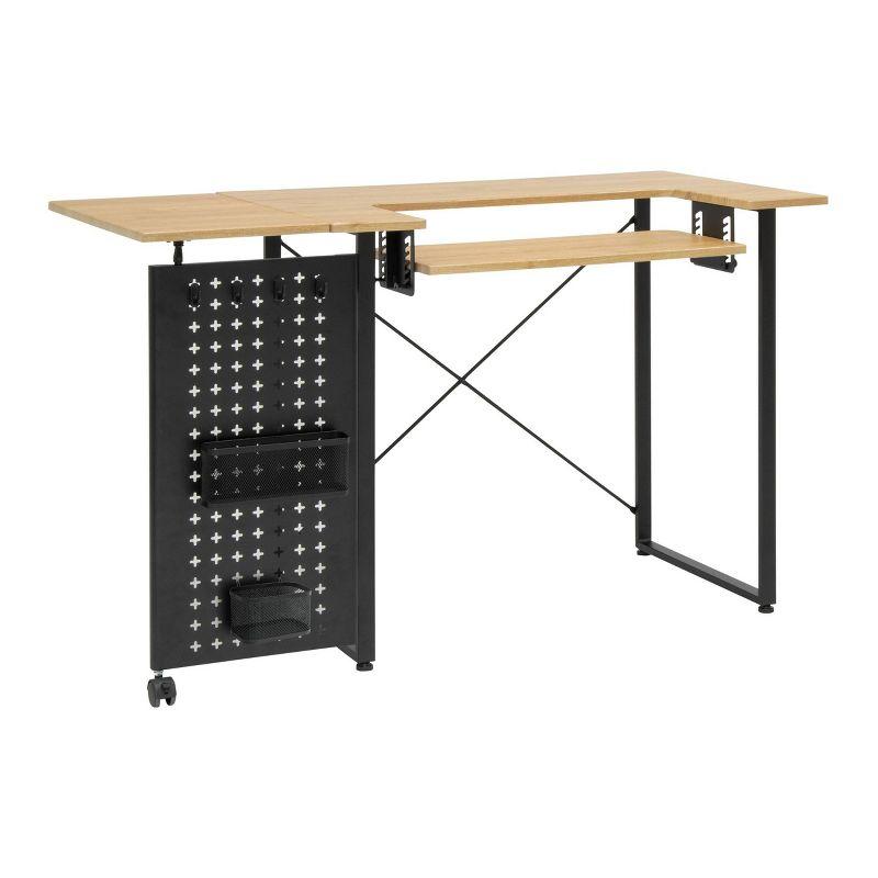 Pivot Sewing Machine Table with Swingout Storage Panel - studio designs