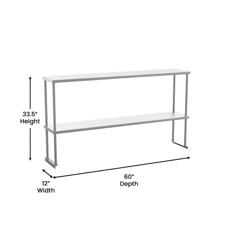 Stainless Steel 60" Double Overshelf for Kitchen Storage