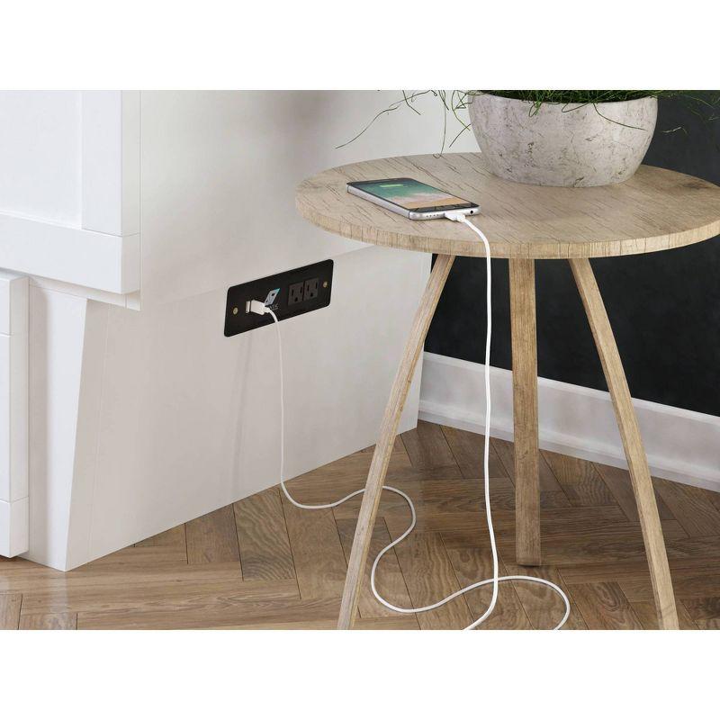 Queen Monroe Murphy Bed Chest with Memory Foam Mattress & USB Charger - AFI