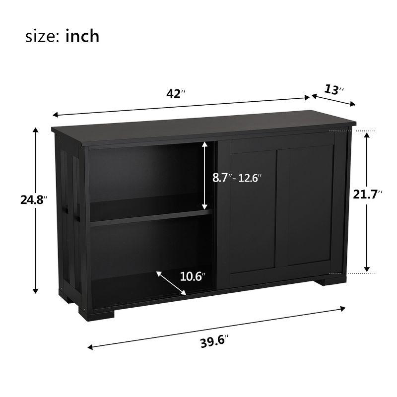 Yaheetech Sideboard Buffet Cabinet with Storage Sliding Door for Kitchen Dining Room