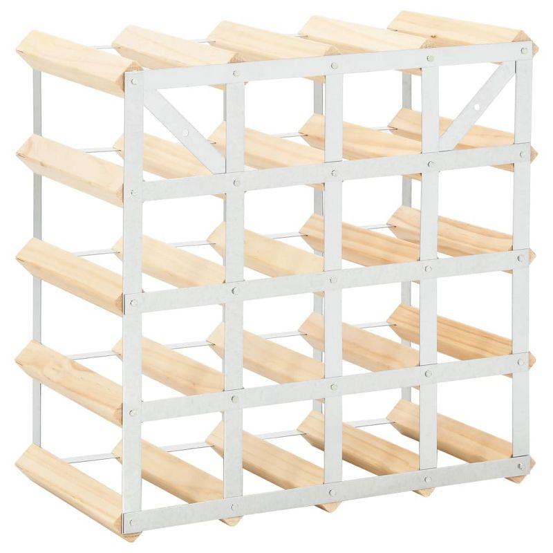 vidaXL Wine Rack for 20 Bottles Solid Pinewood